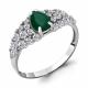 Серебряное кольцо AQUAMARINE с фианитом и агатом