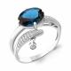 Серебряное кольцо AQUAMARINE с фианитом и Лондон топазом