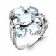 Серебряное кольцо AQUAMARINE с топазом и фианитом