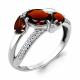 Серебряное кольцо AQUAMARINE с фианитом и гранатом