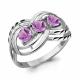 Серебряное кольцо AQUAMARINE с аметистом