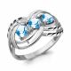 Серебряное кольцо AQUAMARINE с топазом