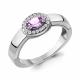 Серебряное кольцо AQUAMARINE с фианитом и аметистом