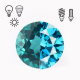 Кольцо из золочёного серебра AQUAMARINE с фианитом и турмалином