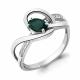 Серебряное кольцо AQUAMARINE с фианитом и агатом