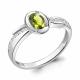 Серебряное кольцо AQUAMARINE с фианитом и хризолитом