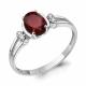 Серебряное кольцо AQUAMARINE с фианитом и гранатом