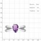 Серебряное кольцо AQUAMARINE с аметистом