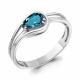 Серебряное кольцо AQUAMARINE с Лондон топазом