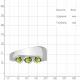 Серебряное кольцо AQUAMARINE с хризолитом