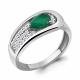 Серебряное кольцо AQUAMARINE с фианитом и агатом