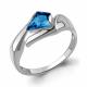 Серебряное кольцо AQUAMARINE с Лондон топазом