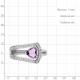 Серебряное кольцо AQUAMARINE с фианитом и аметистом