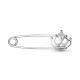 Серебряная булавка AQUAMARINE с фианитом
