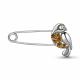 Серебряная булавка AQUAMARINE с хризолитом, цитрином и миксом камней