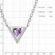 Серебряное колье AQUAMARINE с фианитом и аметистом