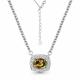 Серебряное колье AQUAMARINE с фианитом и султанитом