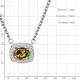 Серебряное колье AQUAMARINE с фианитом и султанитом