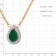 Колье из золочёного серебра AQUAMARINE с фианитом и агатом