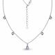 Серебряное колье AQUAMARINE с топазом и аметистом