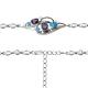 Серебряный браслет AQUAMARINE с топазом, фианитом, аметистом и миксом камней