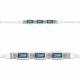 Серебряный браслет AQUAMARINE с фианитом и Лондон топазом