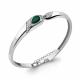 Серебряный браслет AQUAMARINE с фианитом и агатом