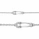Серебряный браслет Булавка AQUAMARINE с фианитом