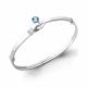 Серебряный браслет AQUAMARINE с топазом и фианитом
