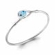 Серебряный браслет AQUAMARINE с топазом