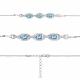 Серебряный браслет AQUAMARINE с топазом и фианитом