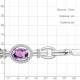 Серебряный браслет AQUAMARINE с фианитом и аметистом