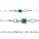Серебряный браслет AQUAMARINE с фианитом и агатом
