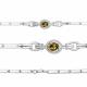 Серебряный браслет AQUAMARINE с фианитом и султанитом