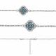 Серебряный браслет AQUAMARINE с фианитом и Лондон топазом