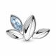Серебряная брошь AQUAMARINE с топазом
