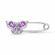 Серебряная булавка AQUAMARINE с аметистом