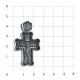 Подвеска-крест Распятия Спасителя из черненого серебра Иордань