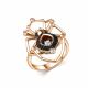 Золотое кольцо GRIGORIEV с бриллиантом и чёрным бриллиантом