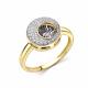 Кольцо из лимонного золота GRIGORIEV с бриллиантом