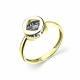 Кольцо из лимонного золота GRIGORIEV с бриллиантом