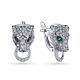 Серебряные серьги GRIGORIEV с фианитом