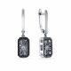 Серебряные серьги GRIGORIEV с фианитом
