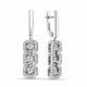 Серебряные серьги GRIGORIEV с фианитом