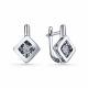 Серебряные серьги GRIGORIEV с фианитом