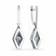 Серебряные серьги GRIGORIEV с фианитом