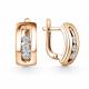 Золотые серьги GRIGORIEV с бриллиантом