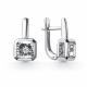 Серьги из белого золота GRIGORIEV с бриллиантом