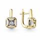 Серьги из лимонного золота GRIGORIEV с бриллиантом