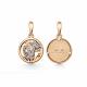 Золотая подвеска Знак зодиака Овен GRIGORIEV с фианитом